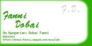 fanni dobai business card